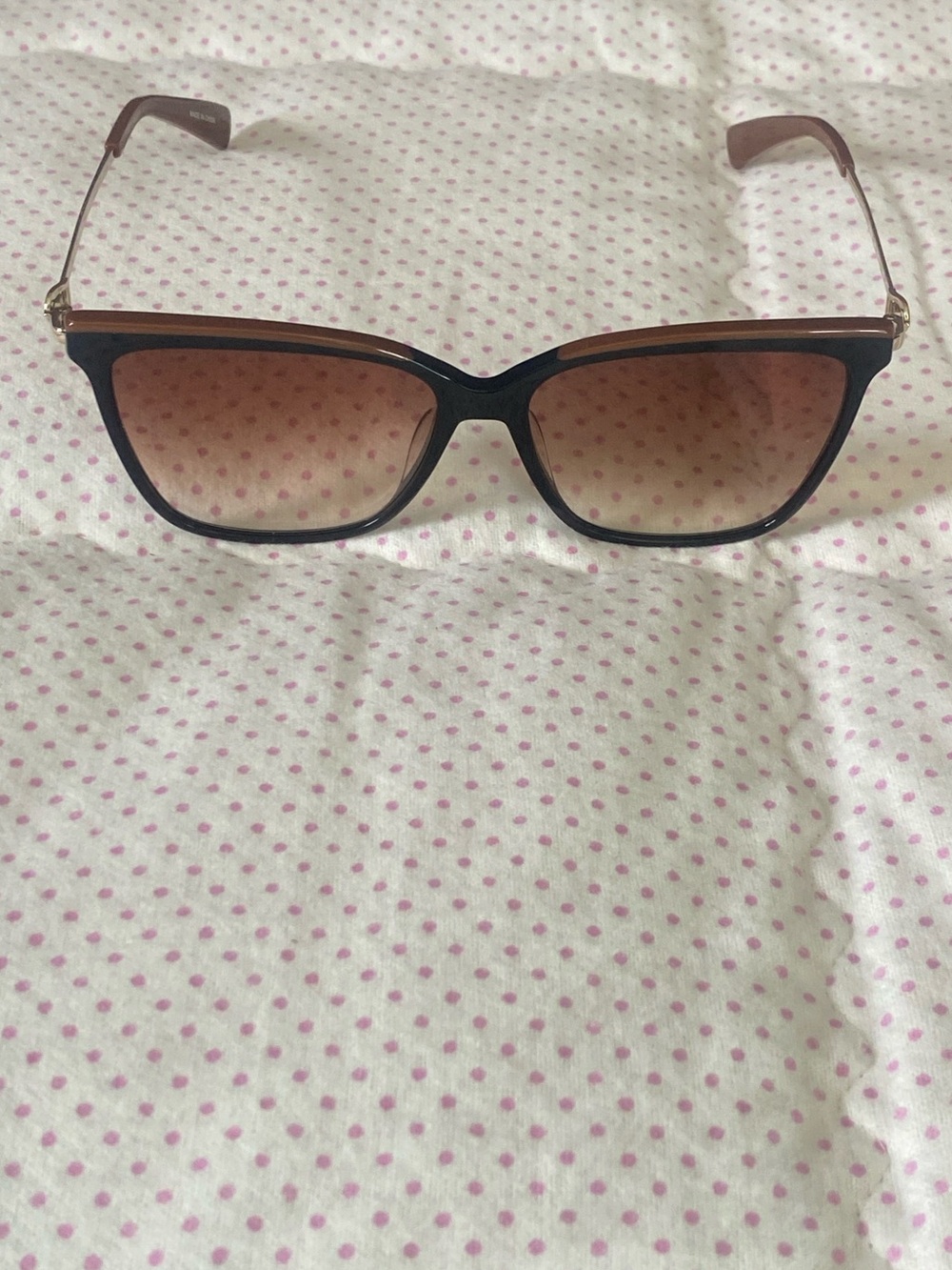 NIB Longchamp Oversized Square Gradient Sunglasses Black & Gold w/Case - Picture 3 of 9